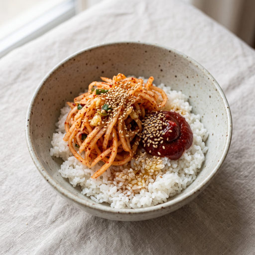 무생채 비빔밥